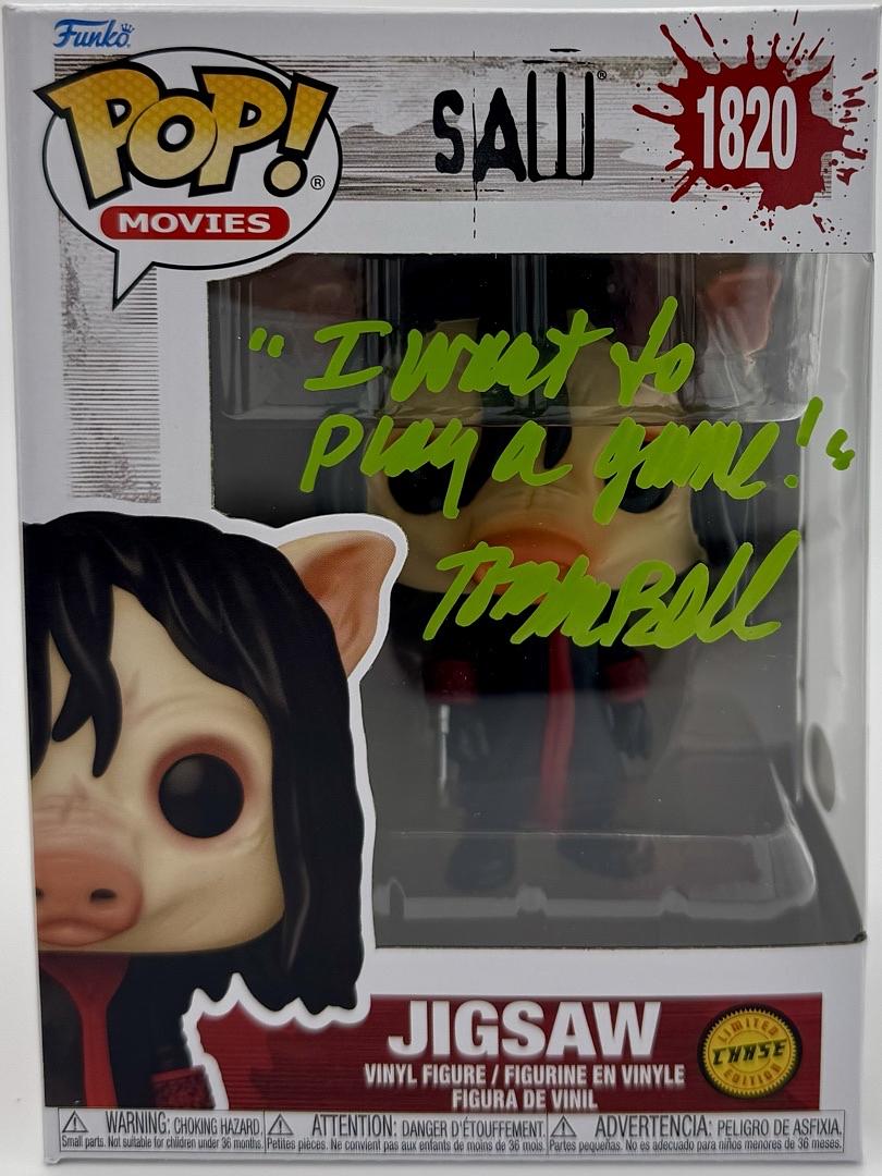 Tobin Bell "Jigsaw" signed Funko Pop #1820 (Saw) w/quote - JSA COA